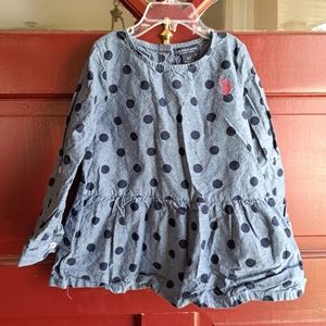 US Polo Assn denim dress 4T